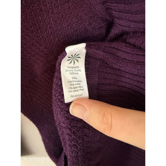 Athleta Innsbrook Sweater dress Extra Fine Merino Wool blend purple XS - Picture 5 of 6
